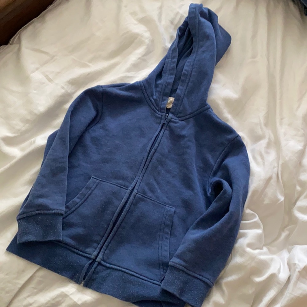 H&M blue hoodie, hood is jersey lined